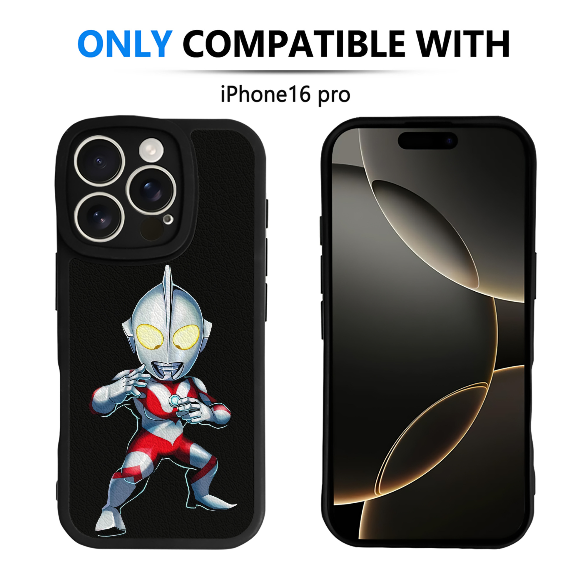 （画像用） ウルトラマン Ultraman 【iPhone 16シリーズ対応】シリコンスマホケース（レザー調） 材質：シリコン